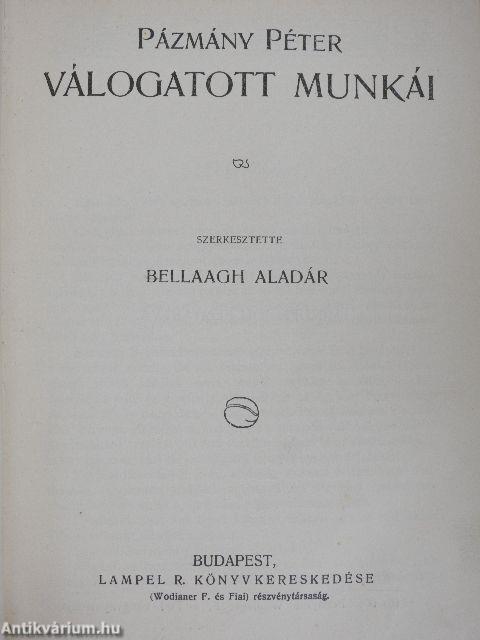 Pázmány Péter válogatott munkái
