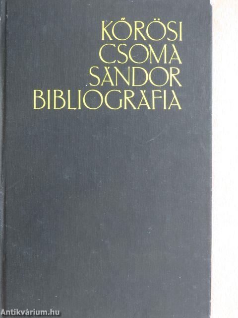 Kőrösi Csoma Sándor bibliográfia