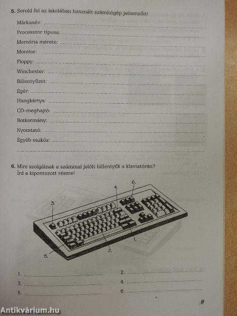 Számítástechnika 5-6. - Munkafüzet