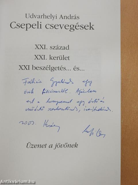 Csepeli csevegések (dedikált példány)