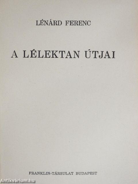 A lélektan útjai