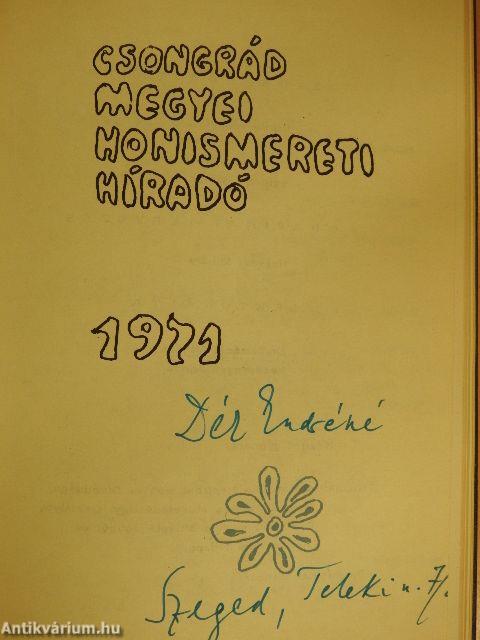 Csongrád megyei honismereti híradó 1970, 1971, 1972/73.