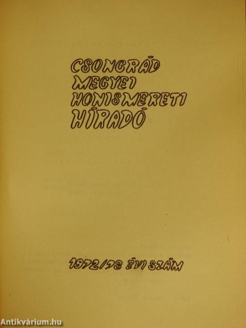 Csongrád megyei honismereti híradó 1970, 1971, 1972/73.