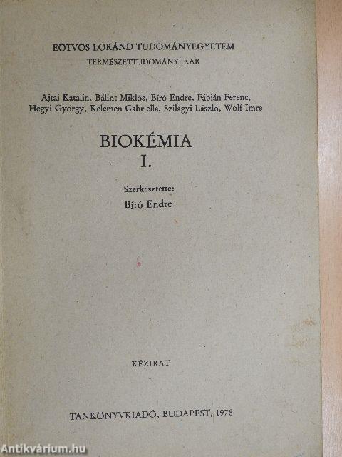 Biokémia I.