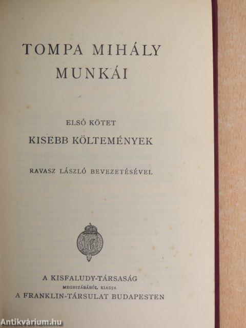 Tompa Mihály munkái I-III.