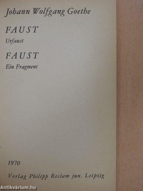 Faust: Urfaust/Ein Fragment