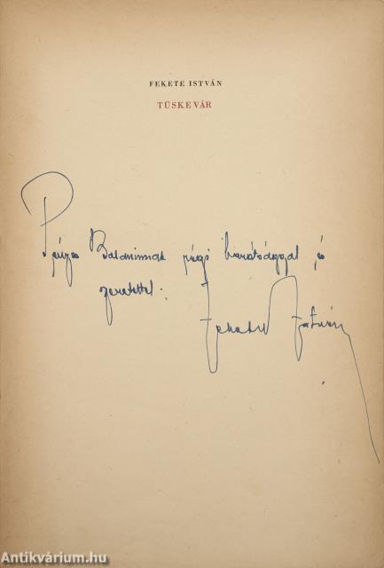 Tüskevár (dedikált példány)