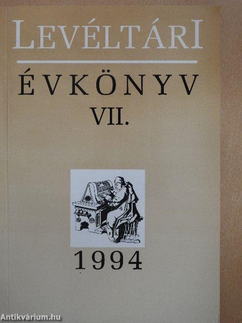 Levéltári évkönyv VII.