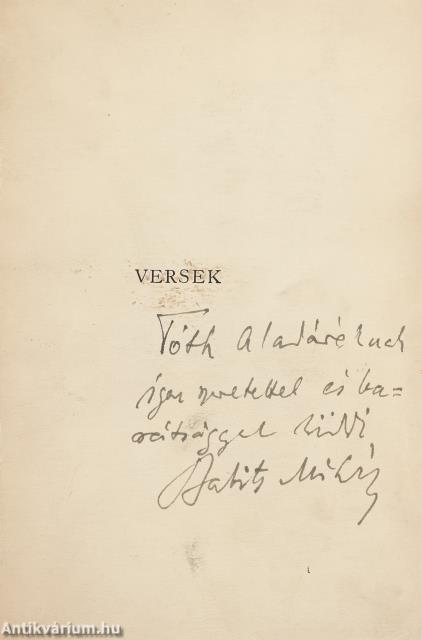 Versek (dedikált példány)