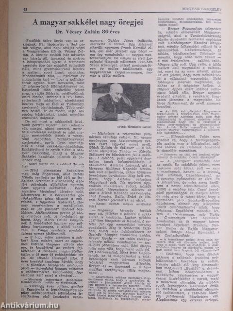 Magyar Sakkélet 1972. január-december