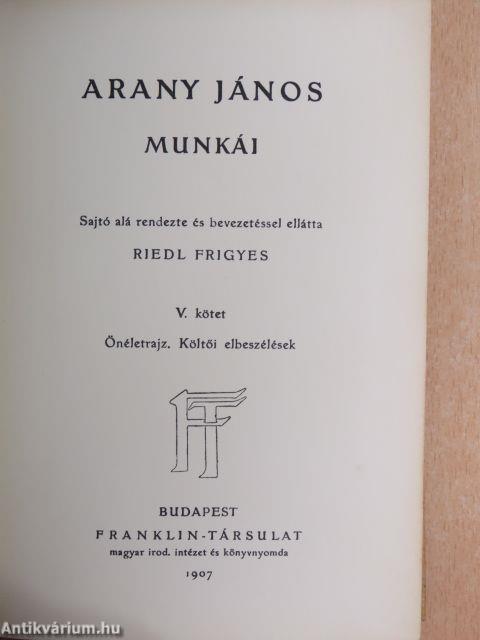 Arany János munkái V.