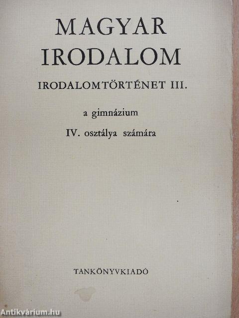 Magyar irodalom IV.
