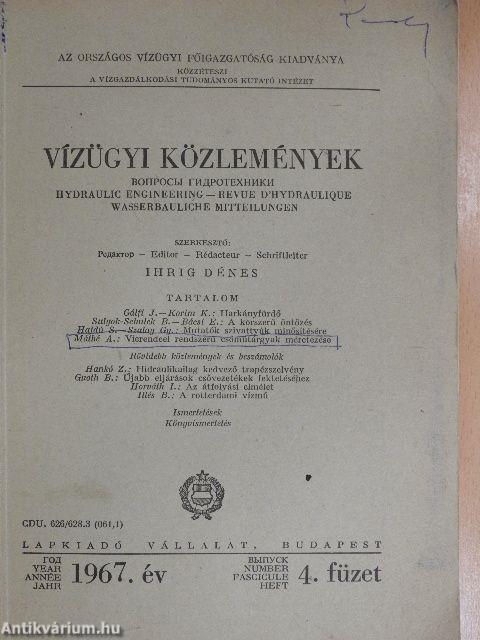 Vízügyi Közlemények 1967/4.