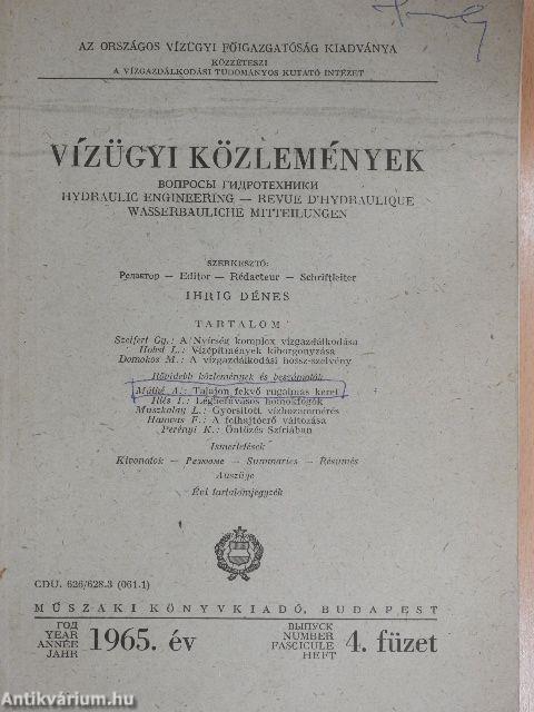 Vízügyi Közlemények 1965/4.