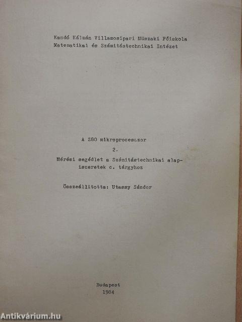 A Z80 mikroprocesszor 2.