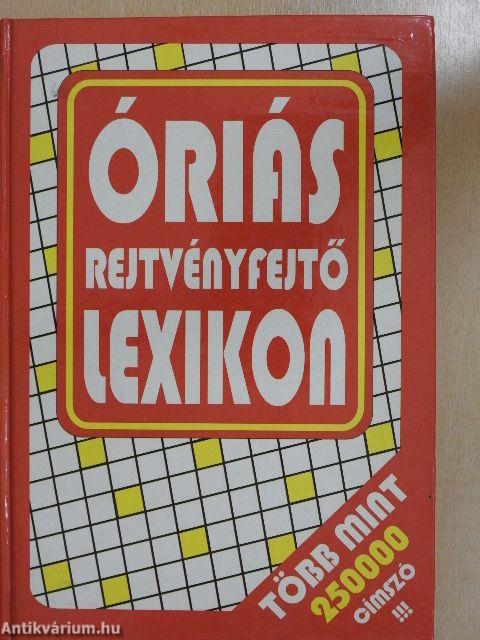 Óriás rejtvényfejtő lexikon