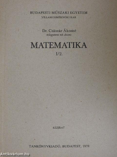 Matematika I/2.