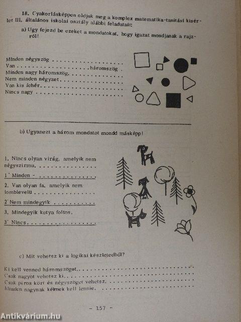 Logika a matematika szakos hallgatók részére