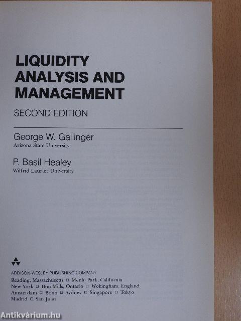 Liquidity Analysis and Management