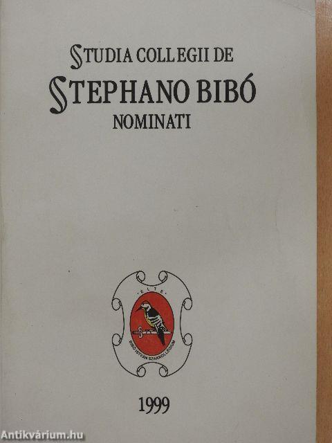 Studia Collegii de Stephano Bibó Nominati Tomus I.