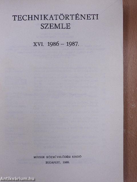 Technikatörténeti Szemle 1986-87/XVI.