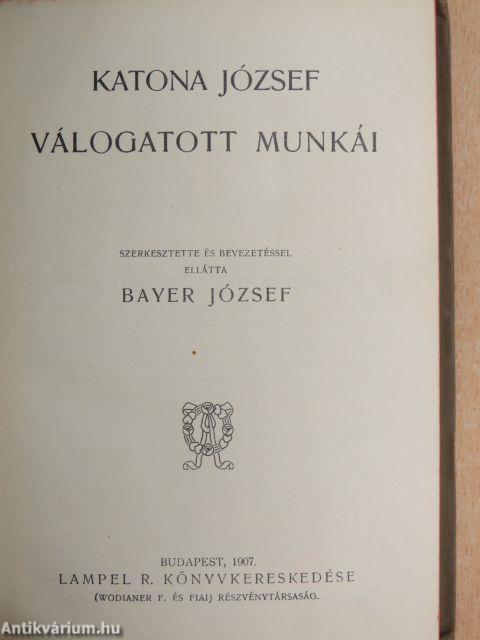 Katona József válogatott munkái