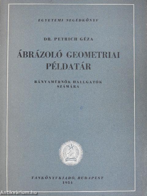 Ábrázoló geometriai példatár