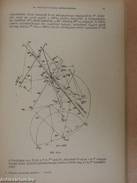 Ábrázoló geometriai példatár