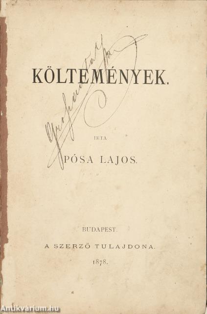 Költemények + Pósa Lajos levél