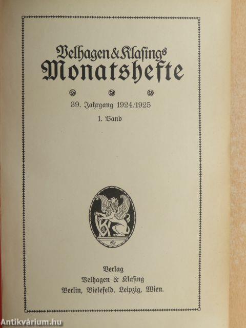 Velhagen & Klasings Monatshefte 1924/1925. I. (gótbetűs) (nem teljes évfolyam)