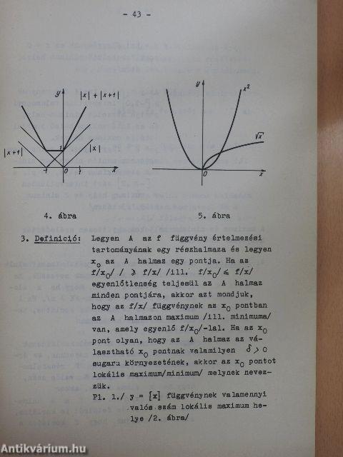 Matematika a felvételi vizsgára készülők részére I.