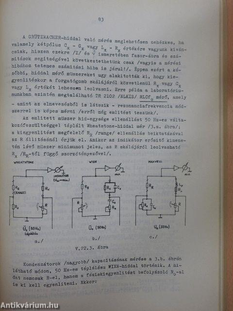 Villamos méréstechnika II.