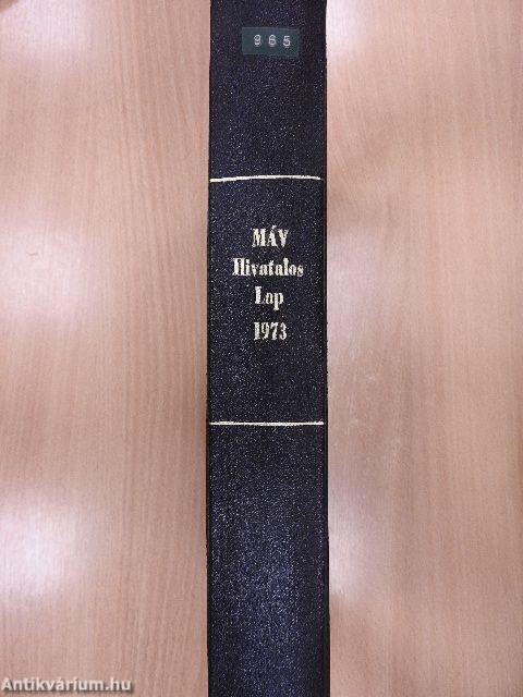 A Magyar Államvasutak Hivatalos Lapja 1973. január-december