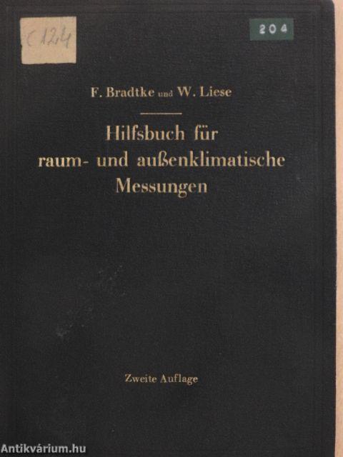 Hilfsbuch für raum- und außenklimatische Messungen