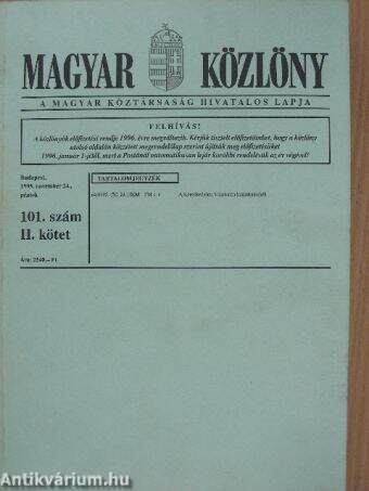 Magyar Közlöny 1995. november 24.