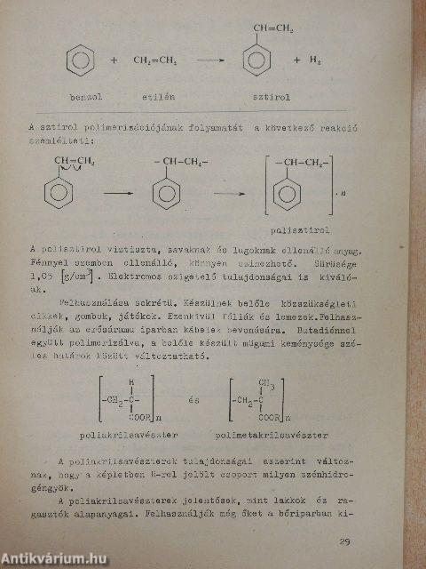 Szerves kémia - Műanyagok