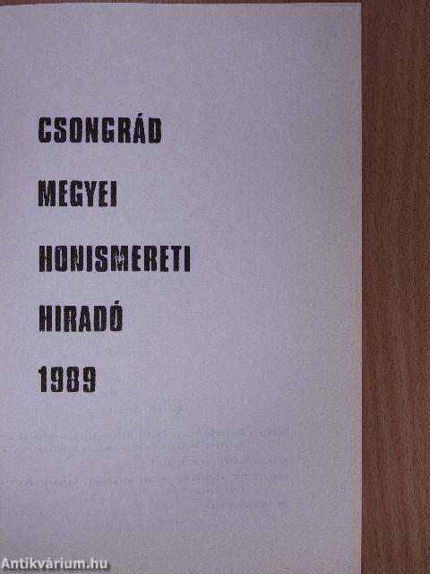 Csongrád megyei honismereti híradó 1989