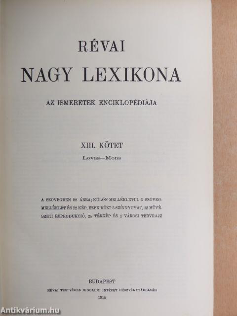 Révai nagy lexikona 13. (töredék)