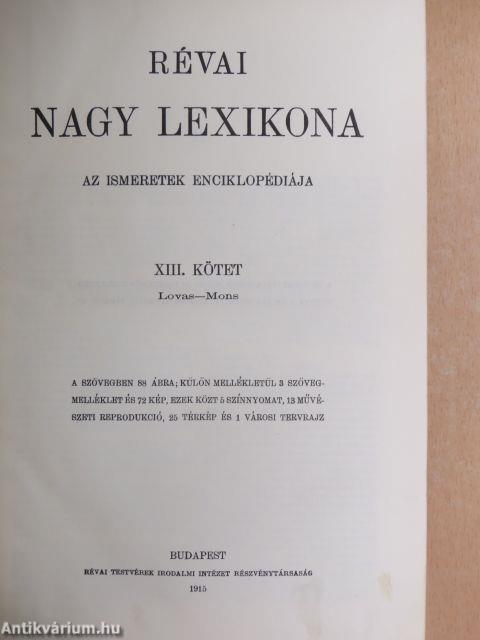 Révai nagy lexikona 13. (töredék)
