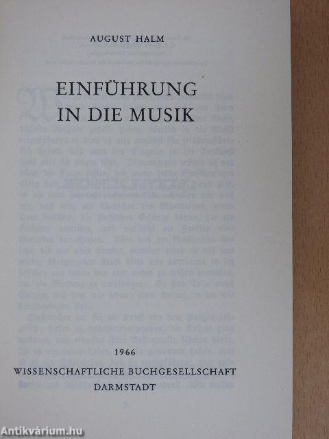 Einführung in die Musik (gótbetűs)