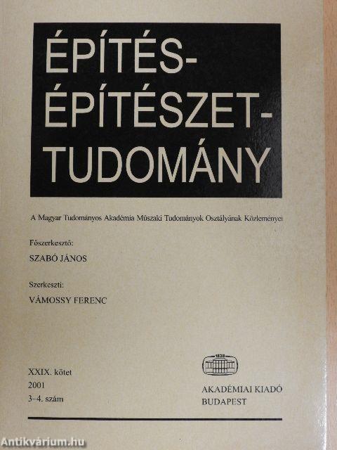 Építés-Építészettudomány 2001/3-4.