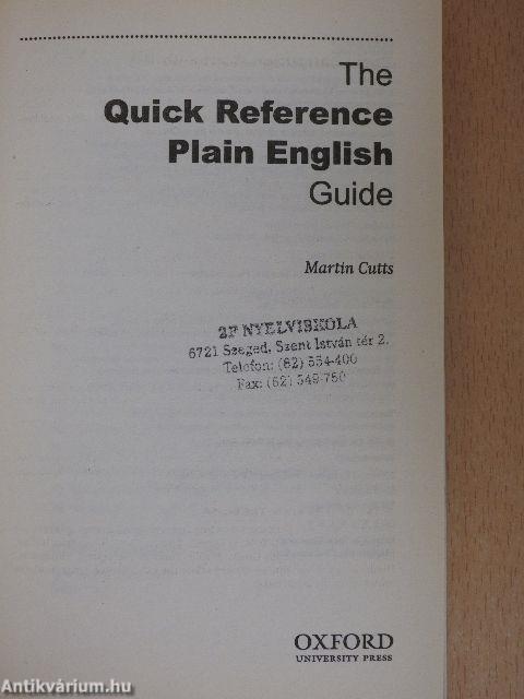 The Quick Reference Plain English Guide