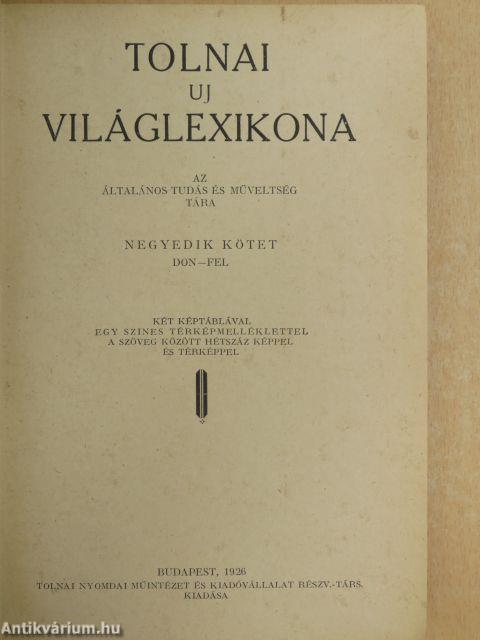 Tolnai uj világlexikona IV. (töredék)