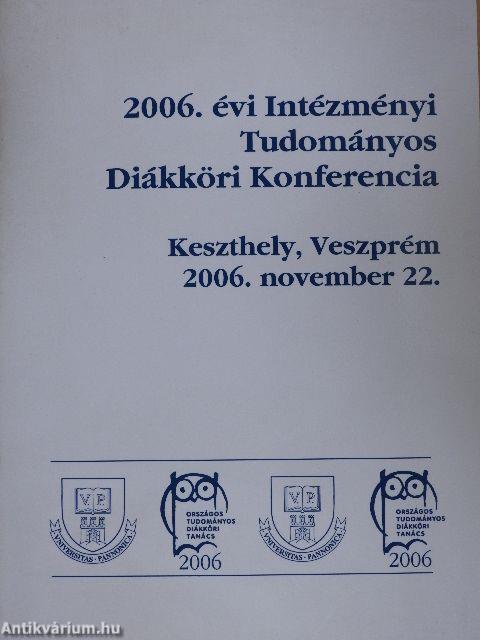2006. évi Intézményi Tudományos Diákköri Konferencia