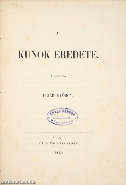 A kunok eredete