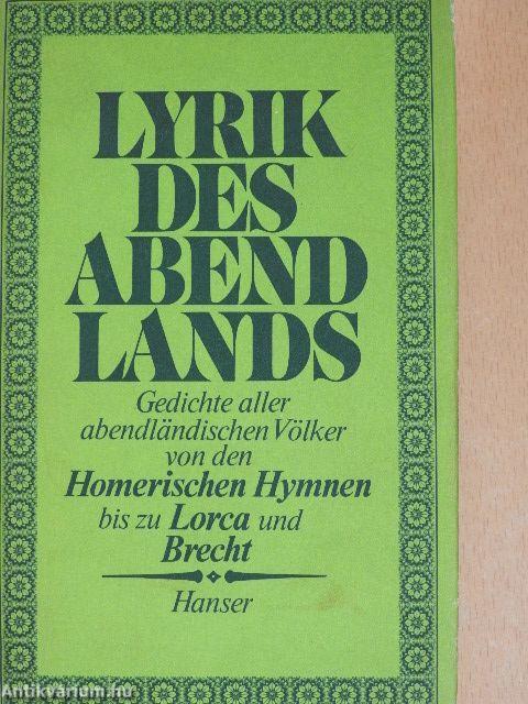 Lyrik des Abendlands