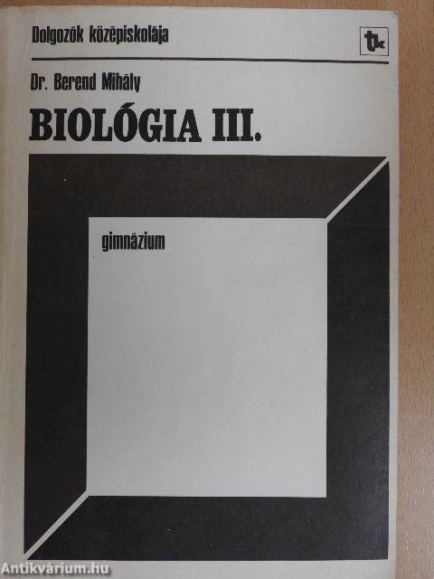 Biológia III.