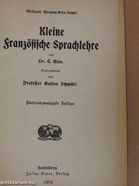 Kleine französische Sprachlehre/Schlüssel (gótbetűs)