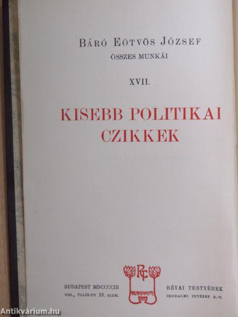 Kisebb politikai czikkek