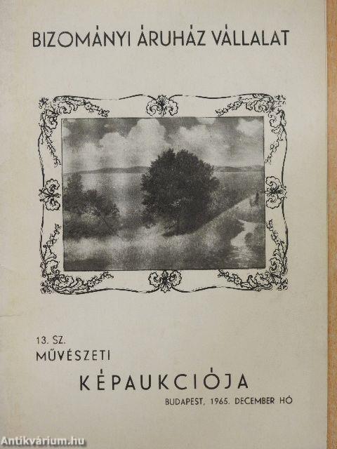 Bizományi Áruház Vállalat 13. sz. Művészeti Képaukciója